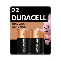 Pilha Alcalina Duracell Grande D com 2 unid.