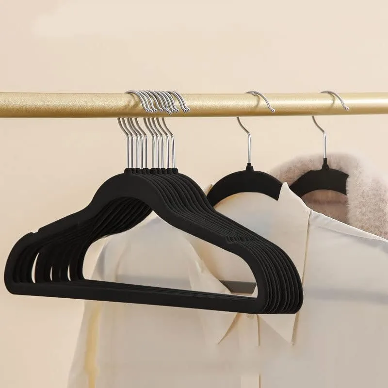 Kit 30 Cabides de Veludo 360° Antideslizante Kit Cabide para Roupas Camiseta Calça