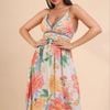 vestido mídi arara em flor farm - tamanho gg