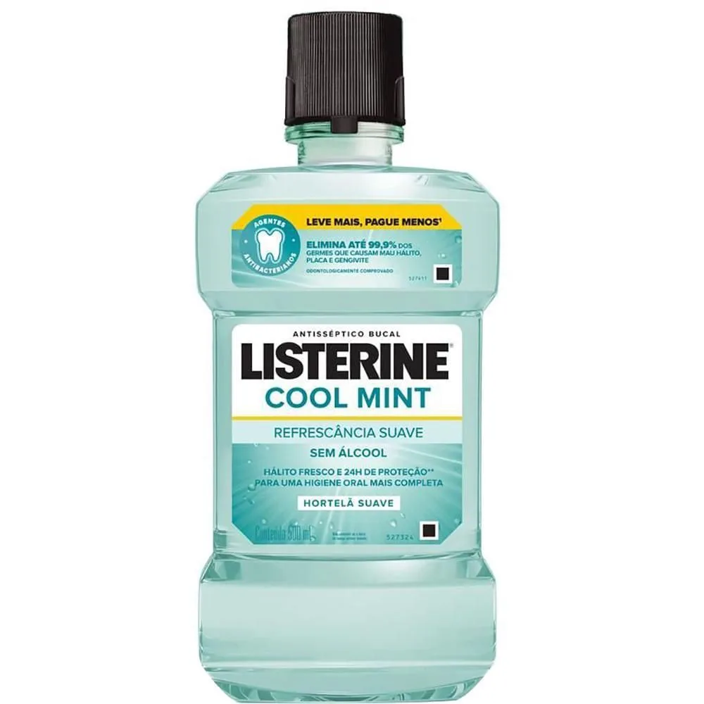Listerine Cool Mint Enxaguante Bucal sem Álcool 500ml