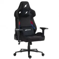 Cadeira Gamer SuperFrame Carbon, Reclinável, Tecido, 4D, Preto Com Detalhes Azul E Vermelho, CSF-CARBON
