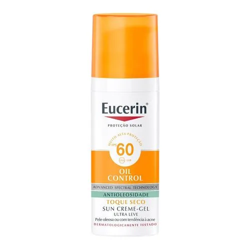 Protetor Solar Facial Eucerin FPS 60 Sun Oil Control Antioleosidade 50ml Creme Gel - Drogarias Pacheco