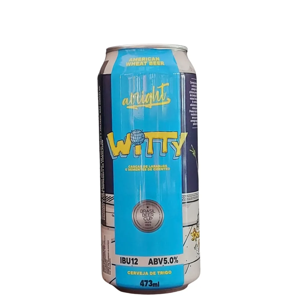 Cerveja Alright Witty American Wheat Beer lata 473 ml