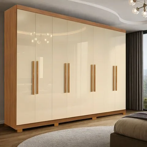 Guarda Roupa Casal 8 Portas com Pés Paris