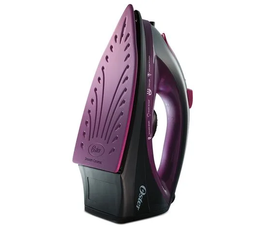 Ferro de Passar a Vapor Cerâmica Oster Preto e Roxo