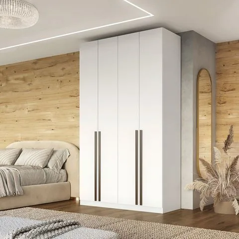 Guarda Roupa Solteiro 4 Portas 100% MDF Vicenzo