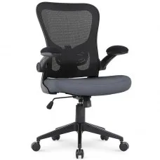 Cadeira De Escritório DT3 Vita, Ajustável, Ergonômica, Mesh, Preto e Cinza Escuro, 13906-9