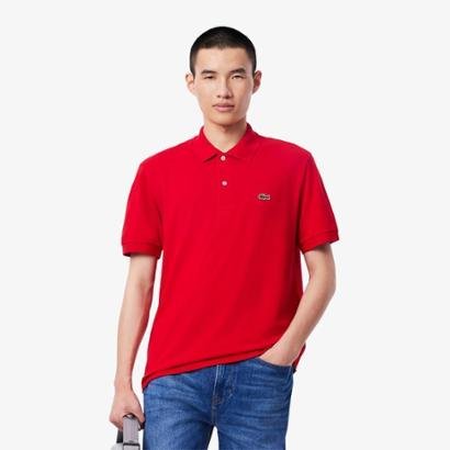 Camisa Polo Lacoste L.12.12 Light Piqué Ajuste Clássico Masculina - Vermelho