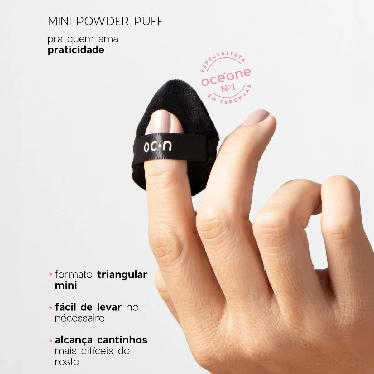 Oceane Edition Mini Powder Puff Preto - Esponja de Maquiagem Preto