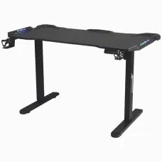 Mesa Gamer SuperFrame Epic Pro, RGB, Altura Ajustável, Com Suporte Para Headset e Copo, Black, SF-TB-12060BA