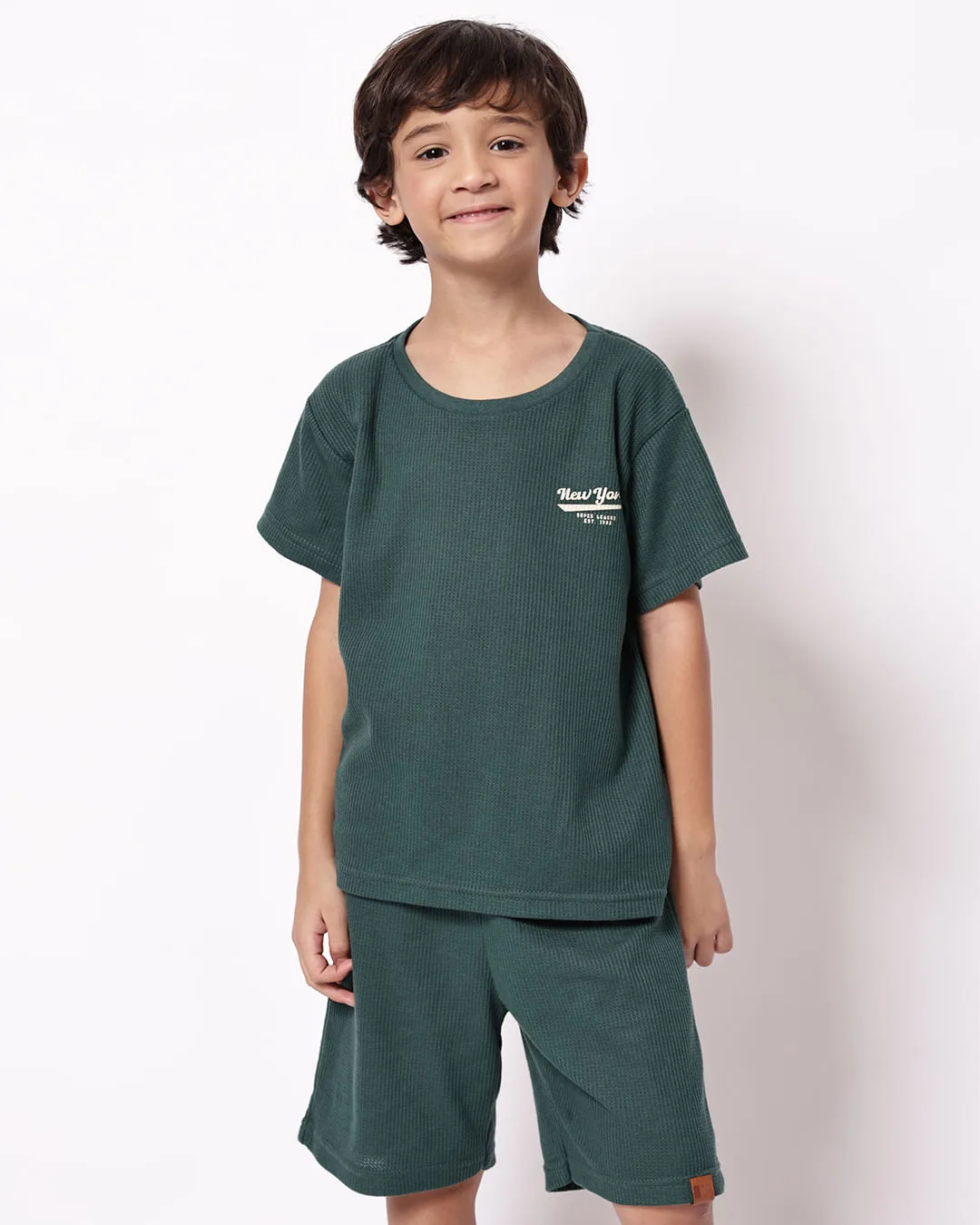 Conjunto Infantil Texturizado New Work Verde