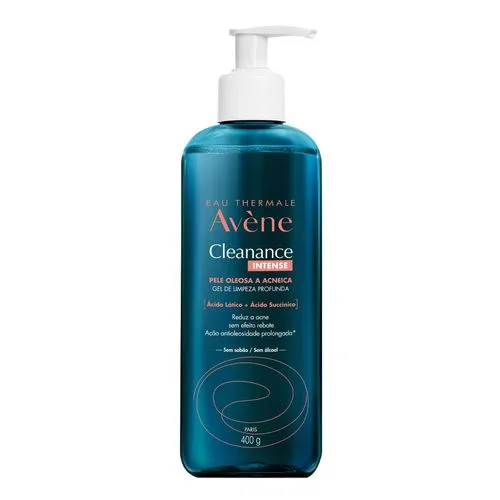Gel de Limpeza Facial Profunda Eau Thermale Avène Cleanance Intense Ácido Lático + Ácido Succínico 400g - Drogarias Pacheco