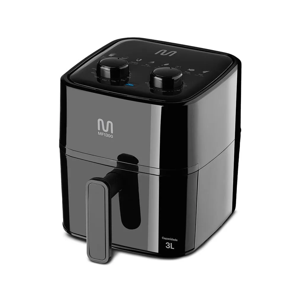 Fritadeira Elétrica Air Fryer Multilaser 3L Preto 110V Sem Óleo 4 em 1 AIR FRYER GO250/51 3L 110V MULTI
