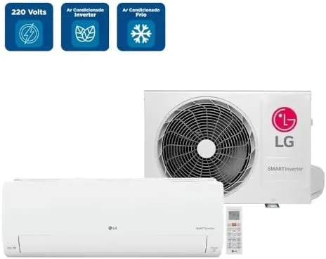 Ar Condicionado Split Hi Wall LG Inverter Smart Voice AI 12.000 Btus Frio 220v R-32