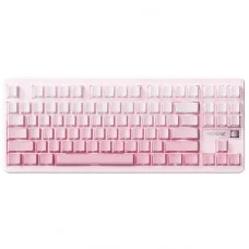Teclado Mecânico Gamer MCHOSE G87 Peach Gradient, Wireless, Bluetooth, RGB, Switch Speed Gold V2, ANSI, TKL, Rosa, MC-G87-23
