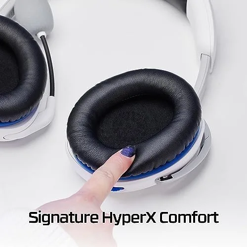 Headset HyperX Cloud Stinger II para PlayStation – Leve, Confortável, Drivers 50mm, Microfone com Cancelamento de Ruído, Branco (75X29AA)