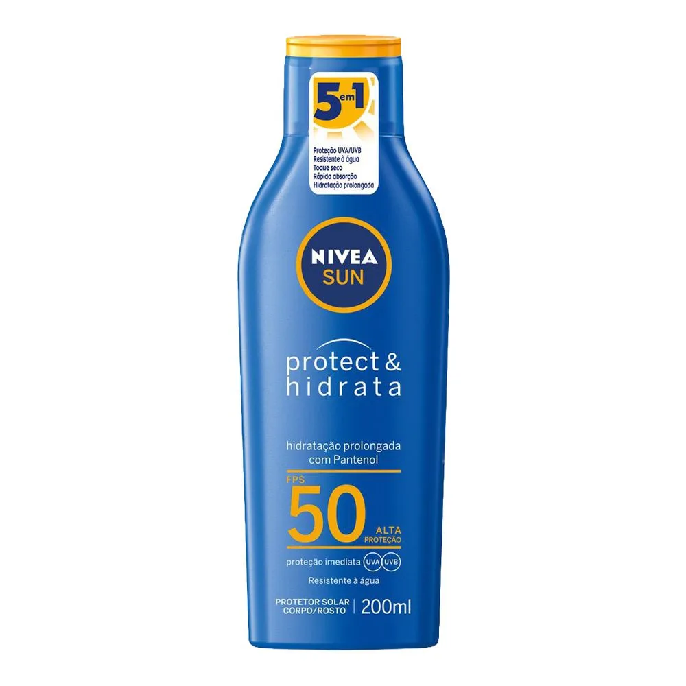 Protetor Solar Nivea Sun Protect & Hidrata FPS50 200ml - Drogarias Pacheco