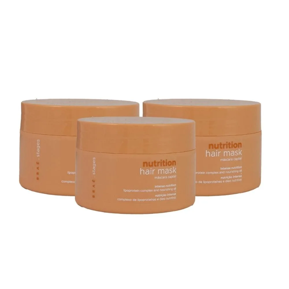 Kit Braé Stages Nutrition 3 Máscara Capilar 200 g