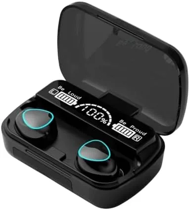 Fone de Ouvido Sem Fio Bluetooth 5.3+EDR (Ambos os Lados) Qualidade de Som de Alta Definição - Power Bank - IPX5 Resistente a Água - Qualidade PREMIUM