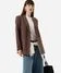 blazer feminino de alfaiataria marrom