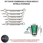 Kit Chave Combinada 6 Peças Boca E Estrela 6mm À 17mm Manutencao Oficina Starmega