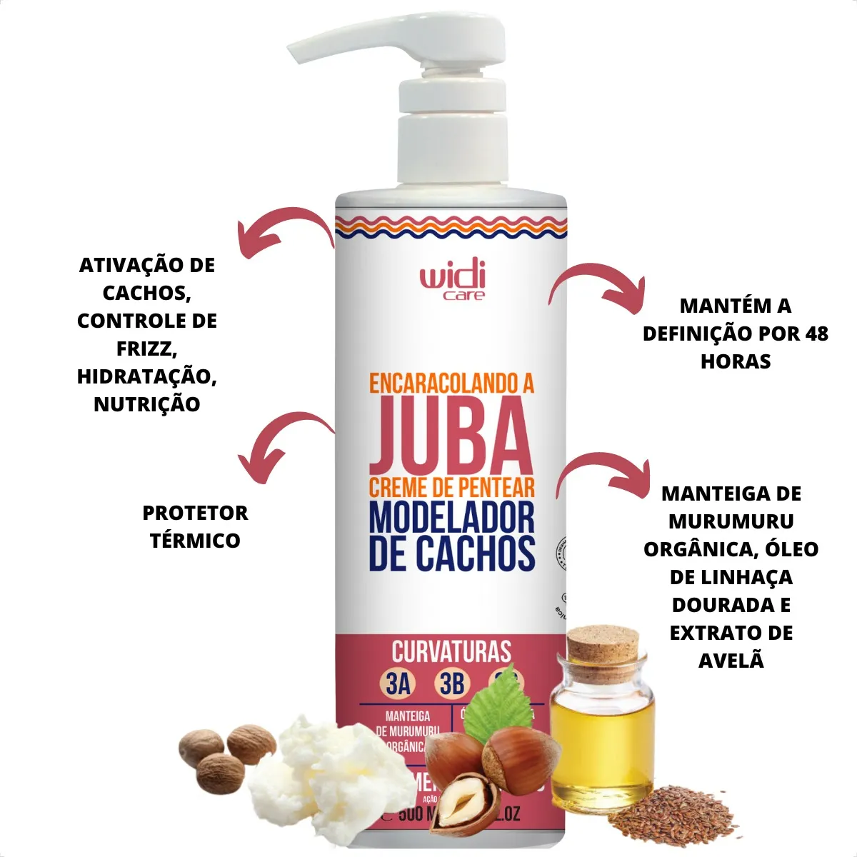 Encaracolando A Juba + Mousse + Modelando Geleia Widi Care