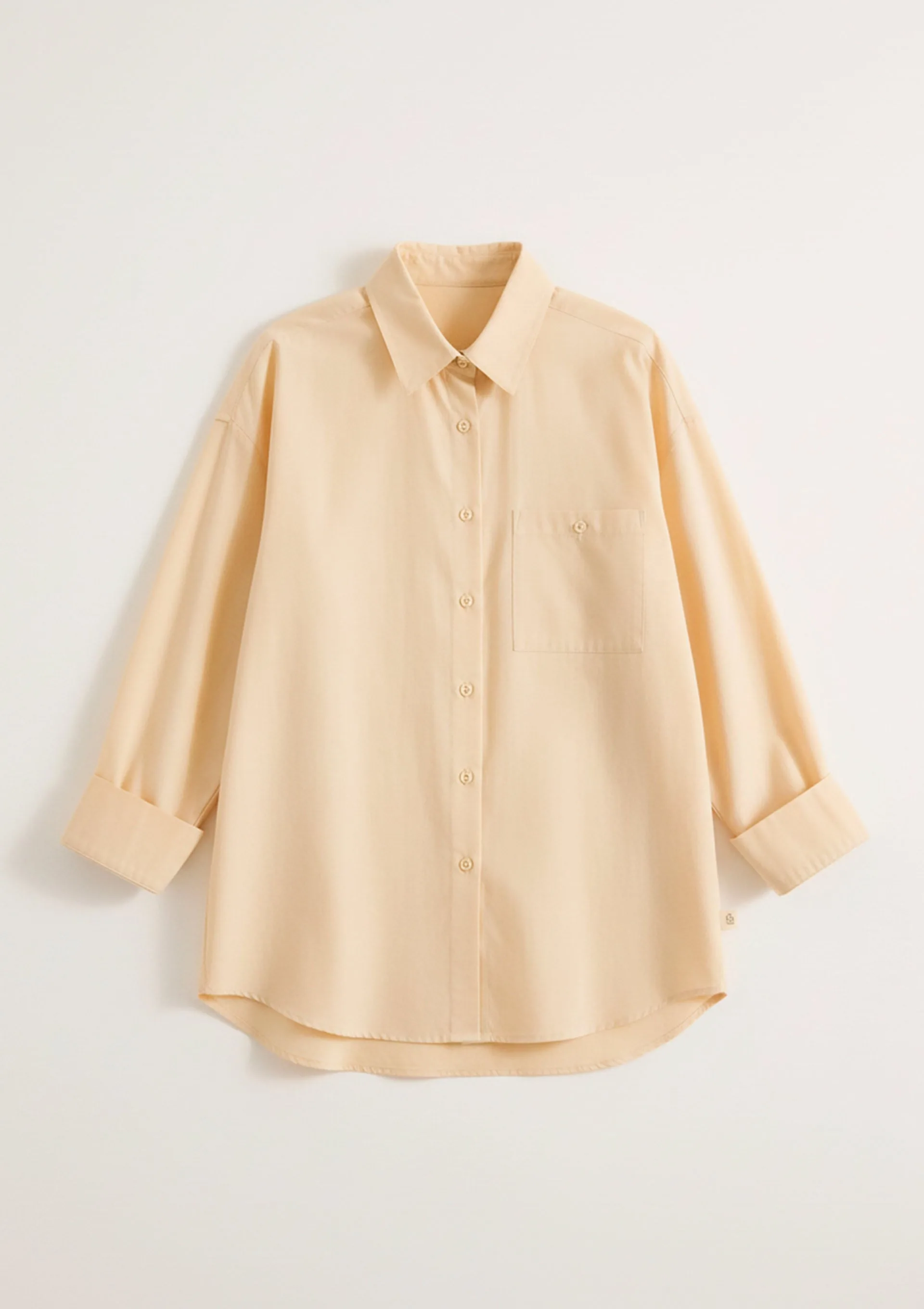 Camisa Feminina Oversized Manga Longa - Amarelo