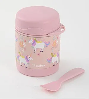 Pote Térmico Parede Dupla 3D com Talher Unicórnio 300ml