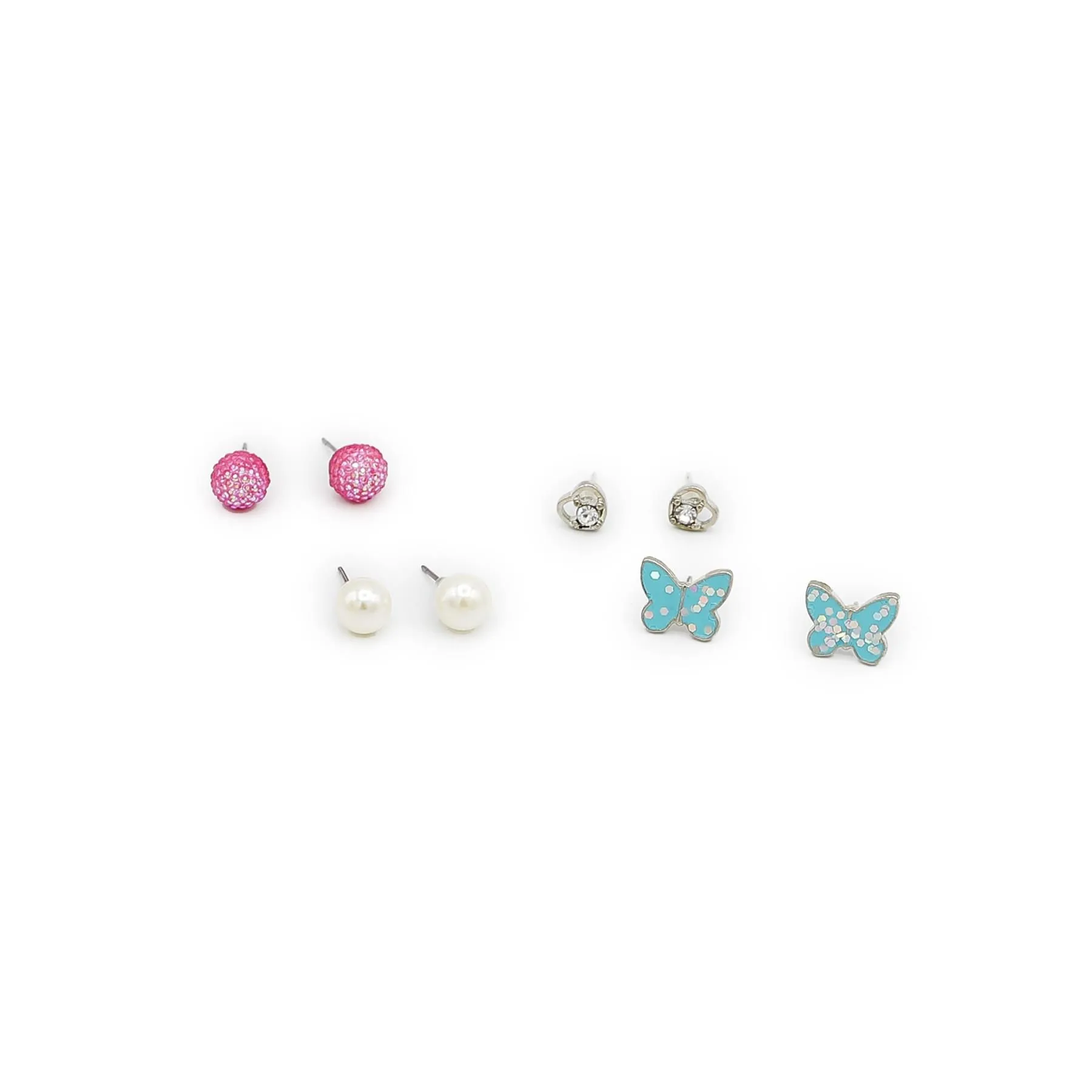 Kit 4 Pares Brincos Infantil Borboleta