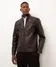 jaqueta de poliuretano perfecto slim fit preta