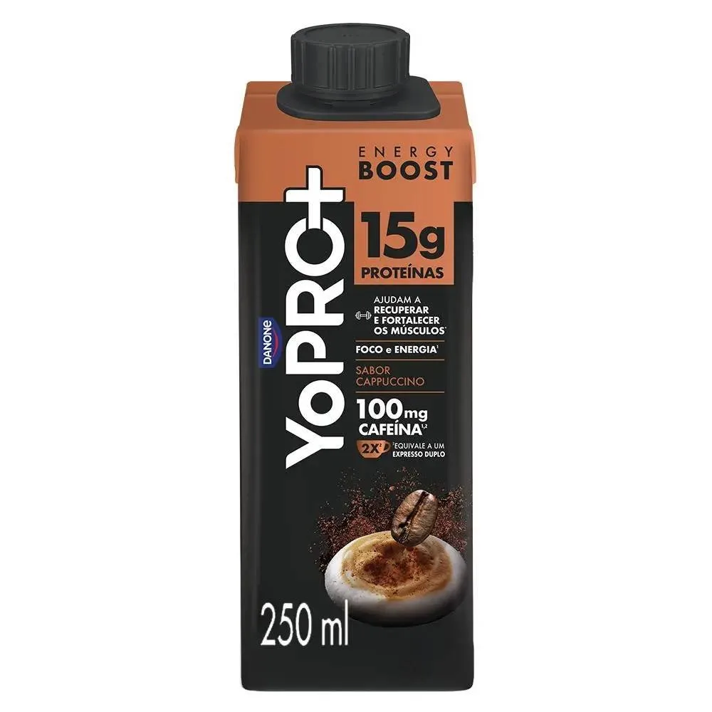 Bebida Láctea Yopro Energy Boost Cappuccino 15g 250ml