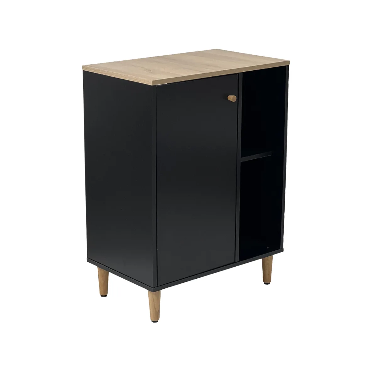 Gabinete Armário Banheiro Ditália 1 Porta BN-06 - Cor Preto