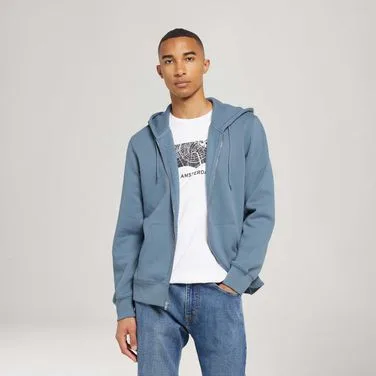 Moletom Levi's® Core Zip Up com Capuz Azul Manga Longa