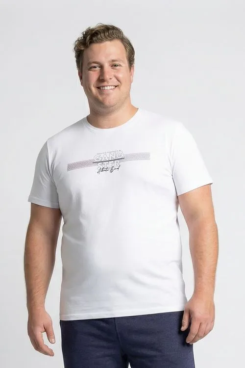 Camiseta Masculina Branca Estampa Gangster Athletic Brand
