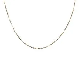 Corrente Ouro 10K Malha Cadeado Fio 30 50cm - CR20352