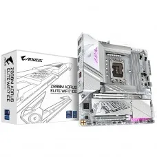 Placa Mãe Gigabyte Z890M Aorus Elite WIFI7 ICE, Chipset Z890, Intel LGA 1851, MATX, DDR5, Branco