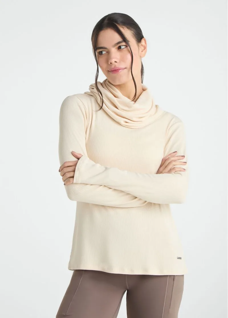 Camiseta Feminina Manga Longa Gola