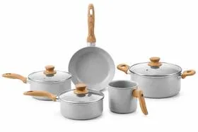Jogo de Panelas com Revestimento Ceramico Antiaderente 5 Peças Gris Ceramic Life Easy