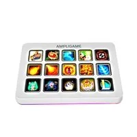 Stream Controller Gamer Fifine AmpliGame D6, 15 Teclas Macro LCD, RGB, Branco - D6W