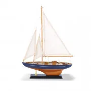 Escultura Decorativa Barco em Madeira 30cm RJM2002 BTC