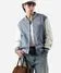 jaqueta bomber masculina de suede los angeles azul