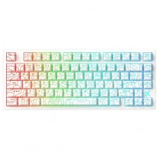Teclado Magnético Gamer MCHOSE Jet 75 White Topographic, RGB, Hall Effect, Switch Kailh Magnetic God, 75%