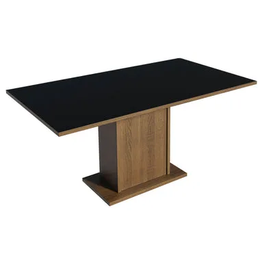 Mesa de Jantar Retangular Tampo de Madeira Rustic/Preto 5275 Madesa XP