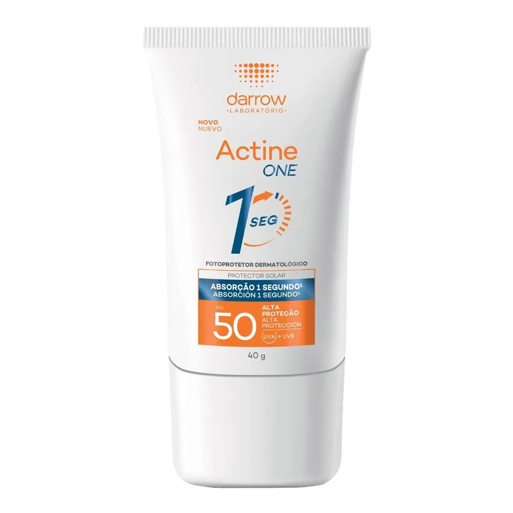 Protetor Solar Facial Darrow Actine FPS 50 One Sem Cor 40g - Drogarias Pacheco
