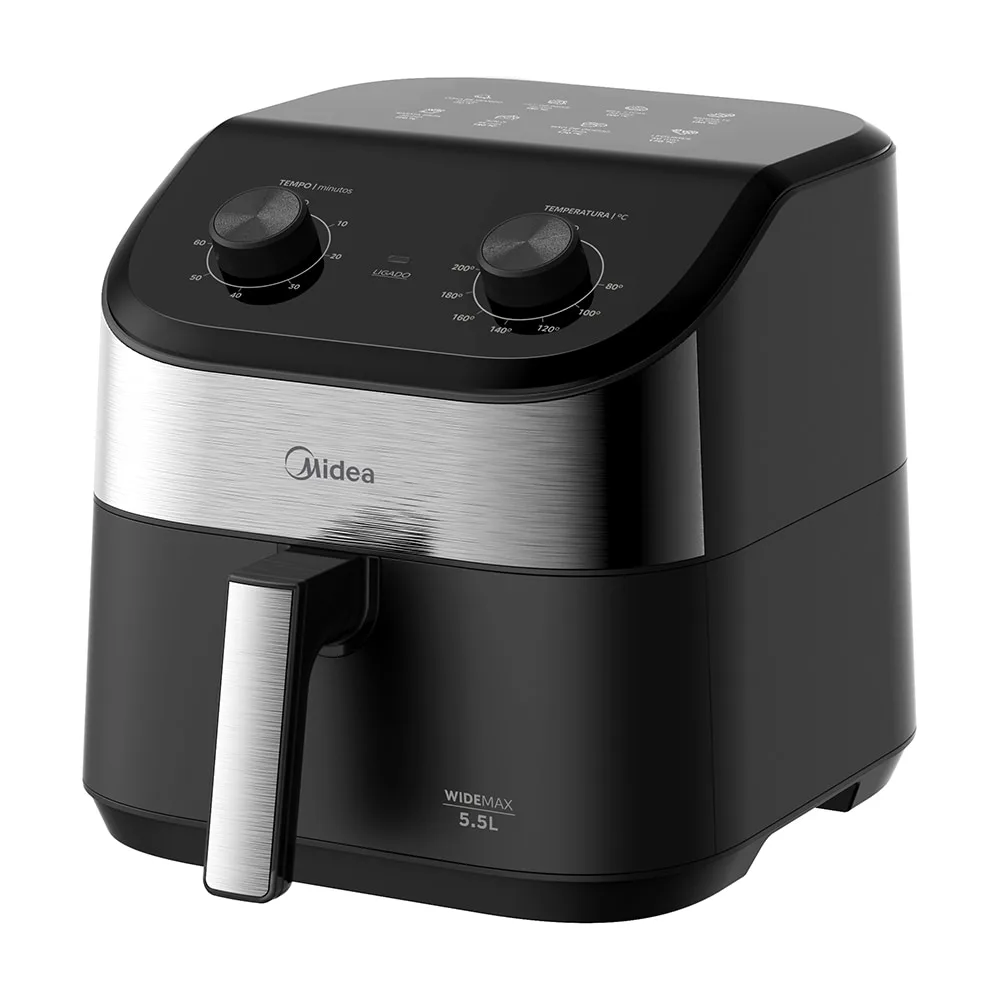 Fritadeira Sem Óleo Airfryer Midea 5,5 Litros FWM55P2 - Preto