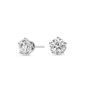 Brinco Solitário Cielo em Ouro Branco 18k com Diamante de Laboratório 4 ct