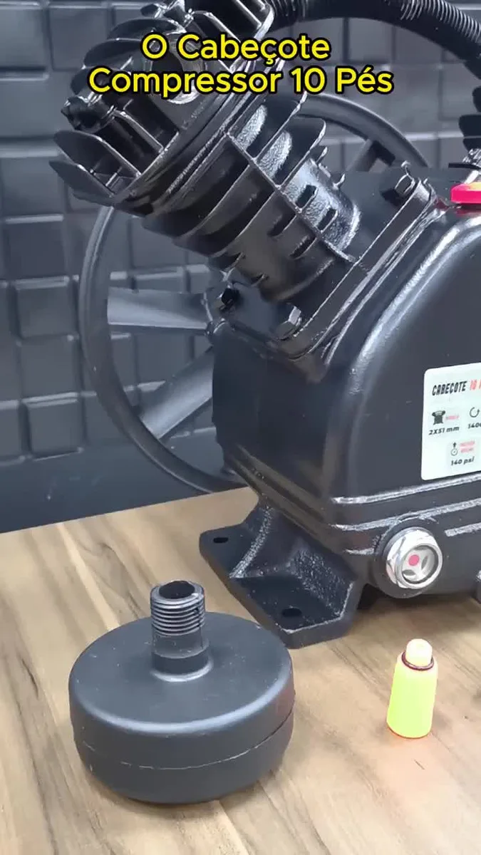 Cabeçote Compressor 10 Pcm Pés 140 Psi Libras