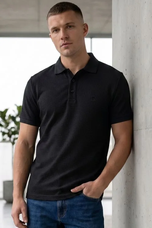Polo Piquet Favo Premium Polo Wear Preto