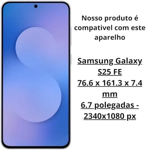 Capa Capinha Case + Película de Vidro 3D para Samsung Galaxy S25 FE