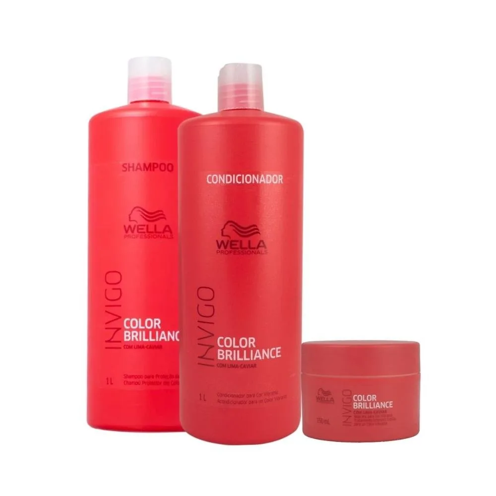 Kit Wella Invigo Color Brilliance Salão (3 Produtos)